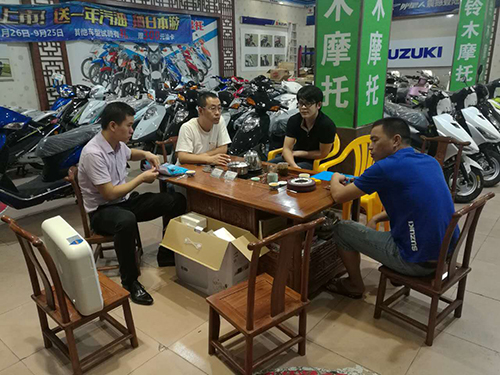 广东艾沃与摩托行业净水器合作案例